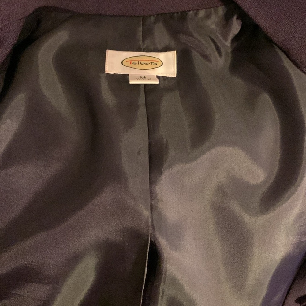 Gorgeous 3-piece Talbots fully-lined suit, Jacket, slacks & skirt  14 - burgundy - Picture 8 of 9